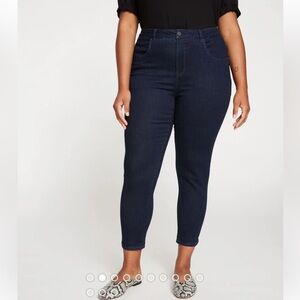 Universal Standard Seine High-Rise Jeans — dark indigo —16